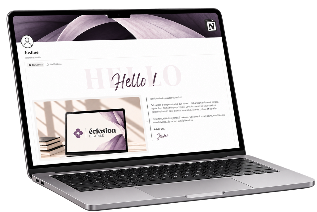 Mockup Espace Notion - Eclosion digitale