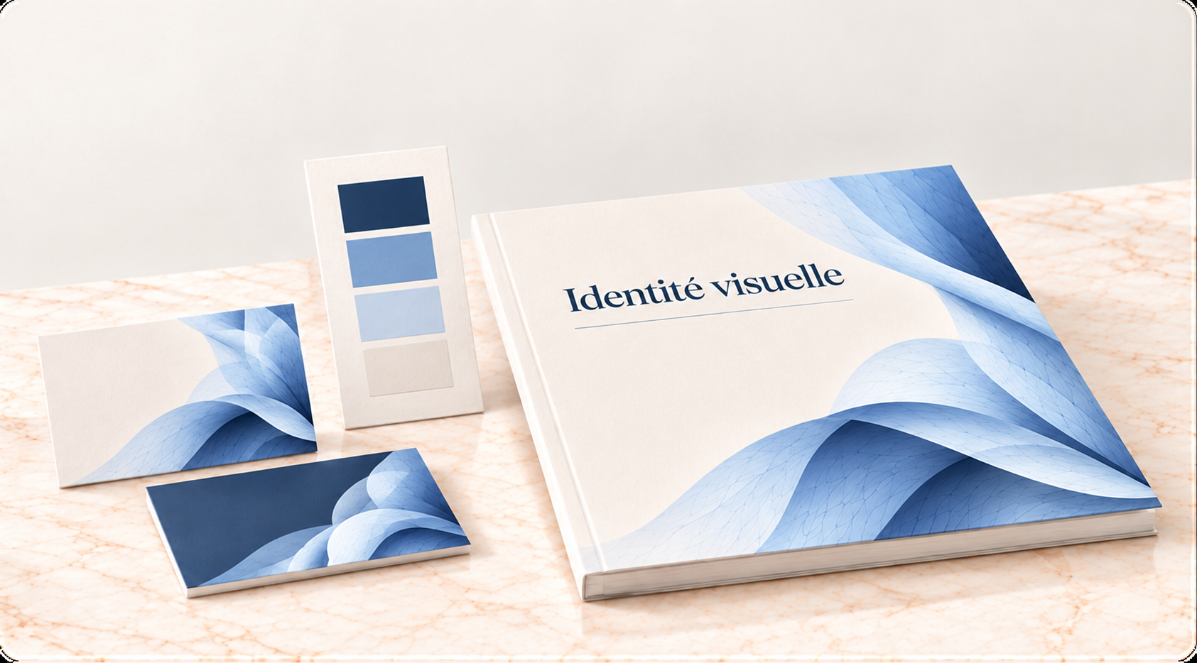Identité visuelle : illustration de la création d'un univers graphique et d'une image de marque par Éclosion Digitale.