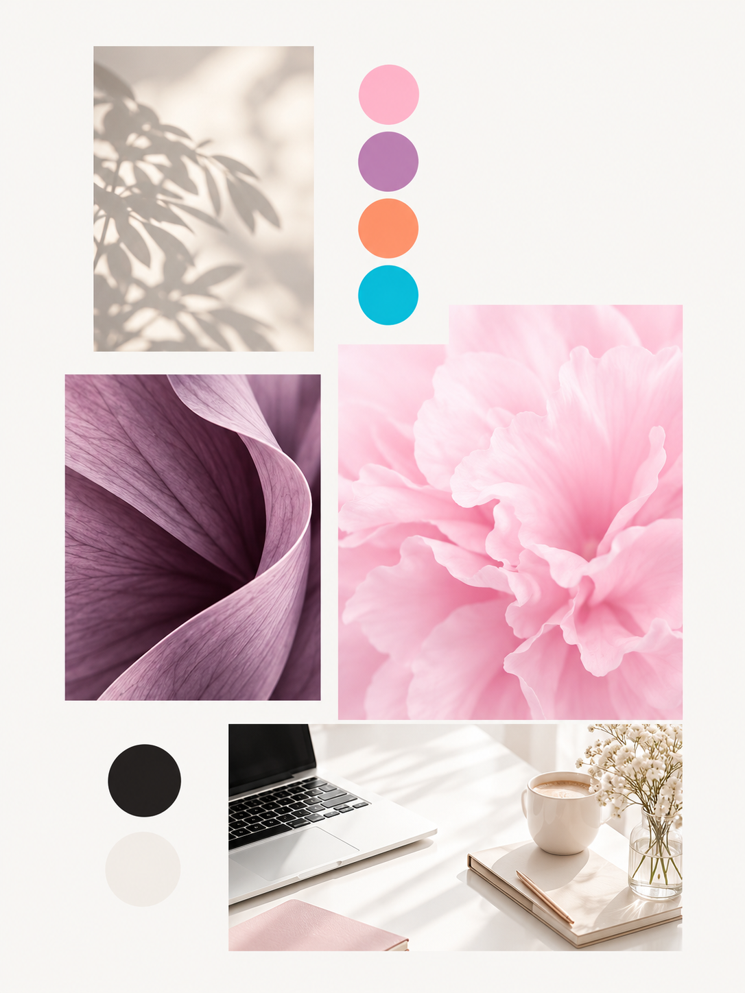 Moodboard de direction artistique Éclosion Digitale